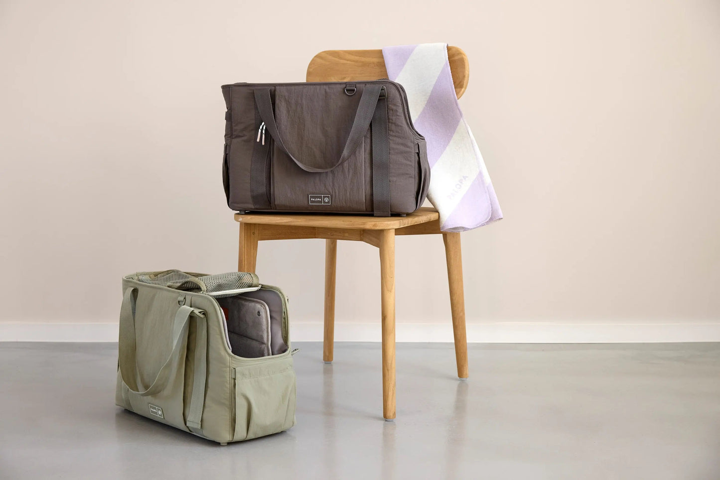 Palopa Hundetasche Crinkled Weda Pale Olive
