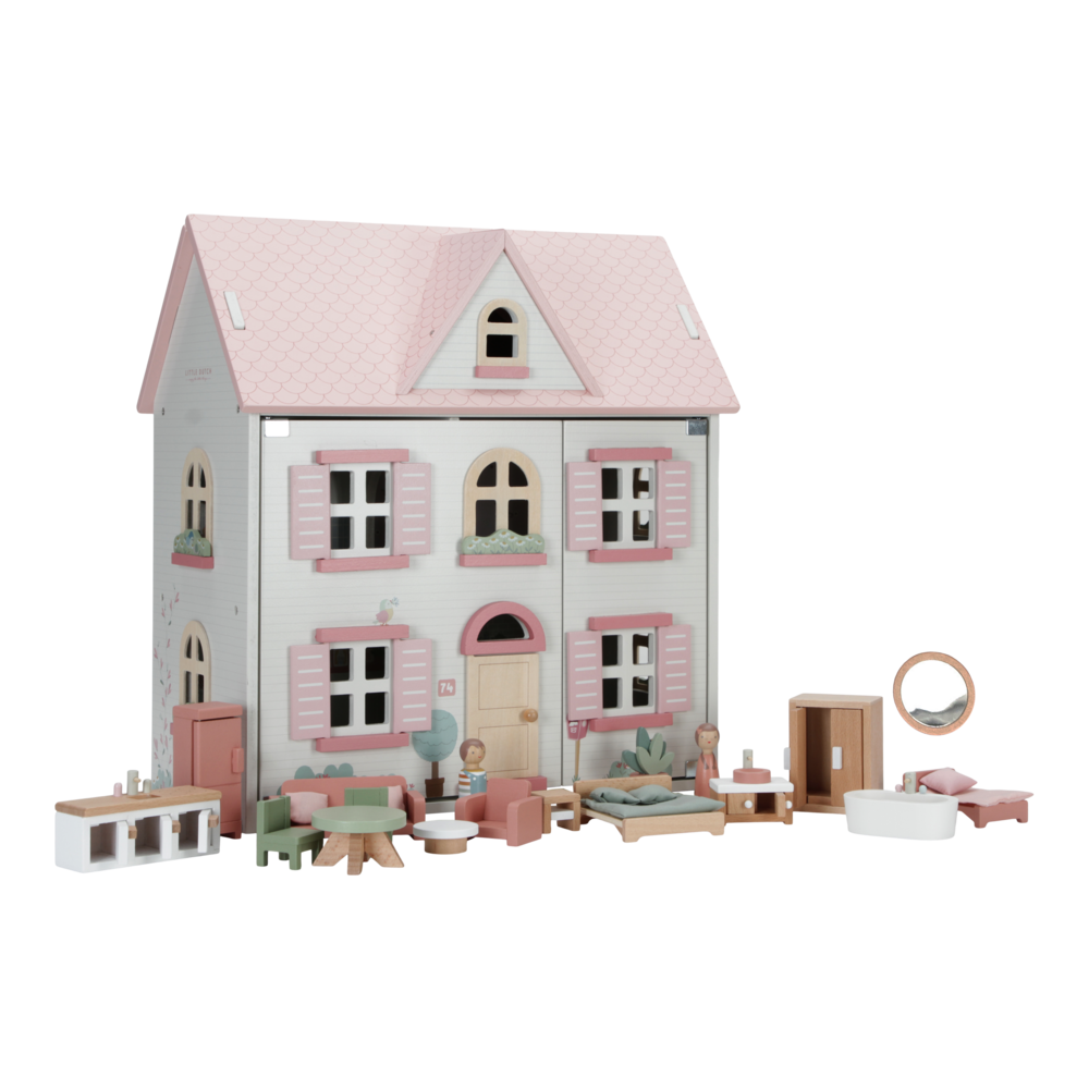 Little Dutch rosa Holz Puppenhaus