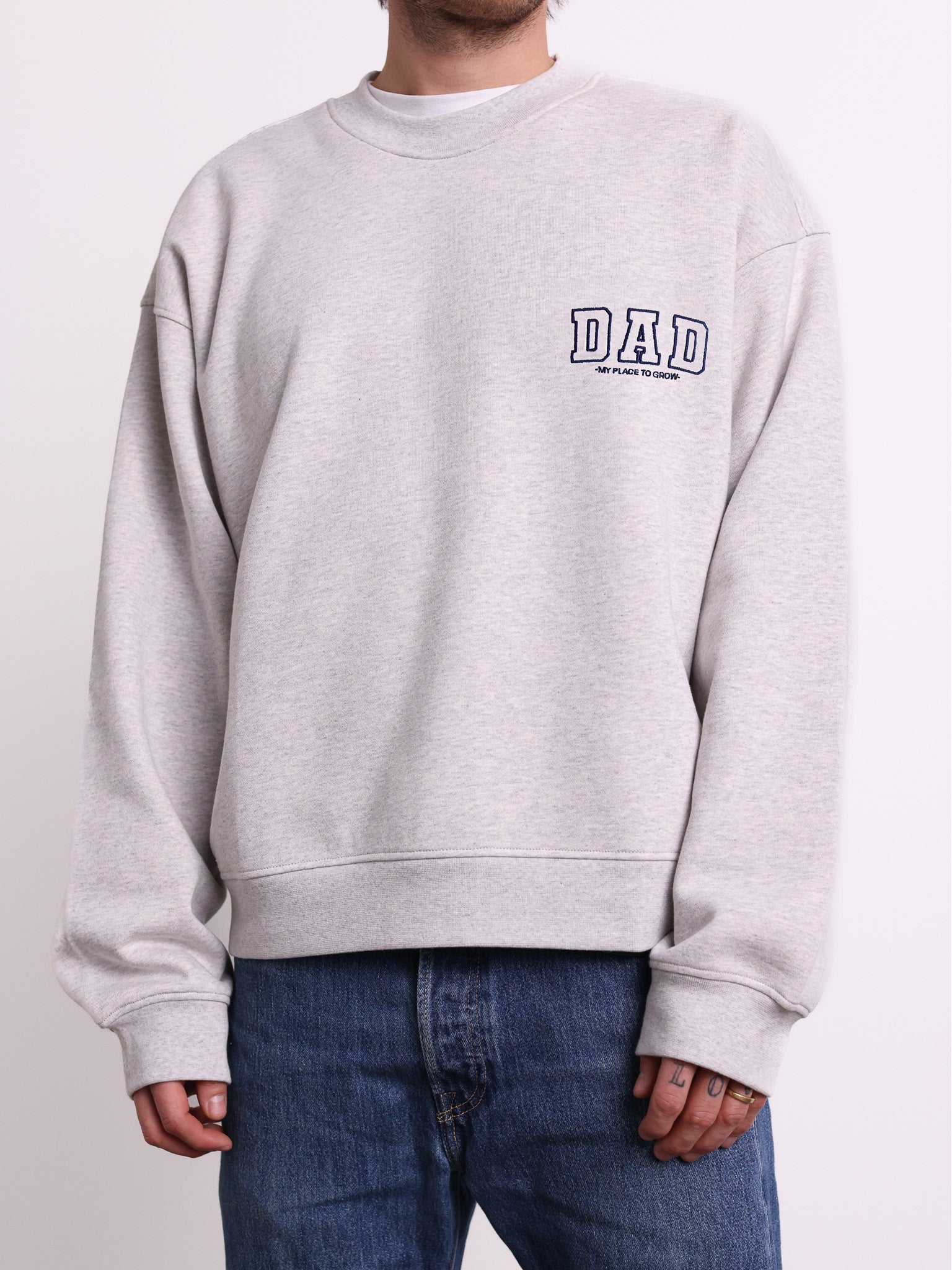 Famvibes Dad College Sweater grey