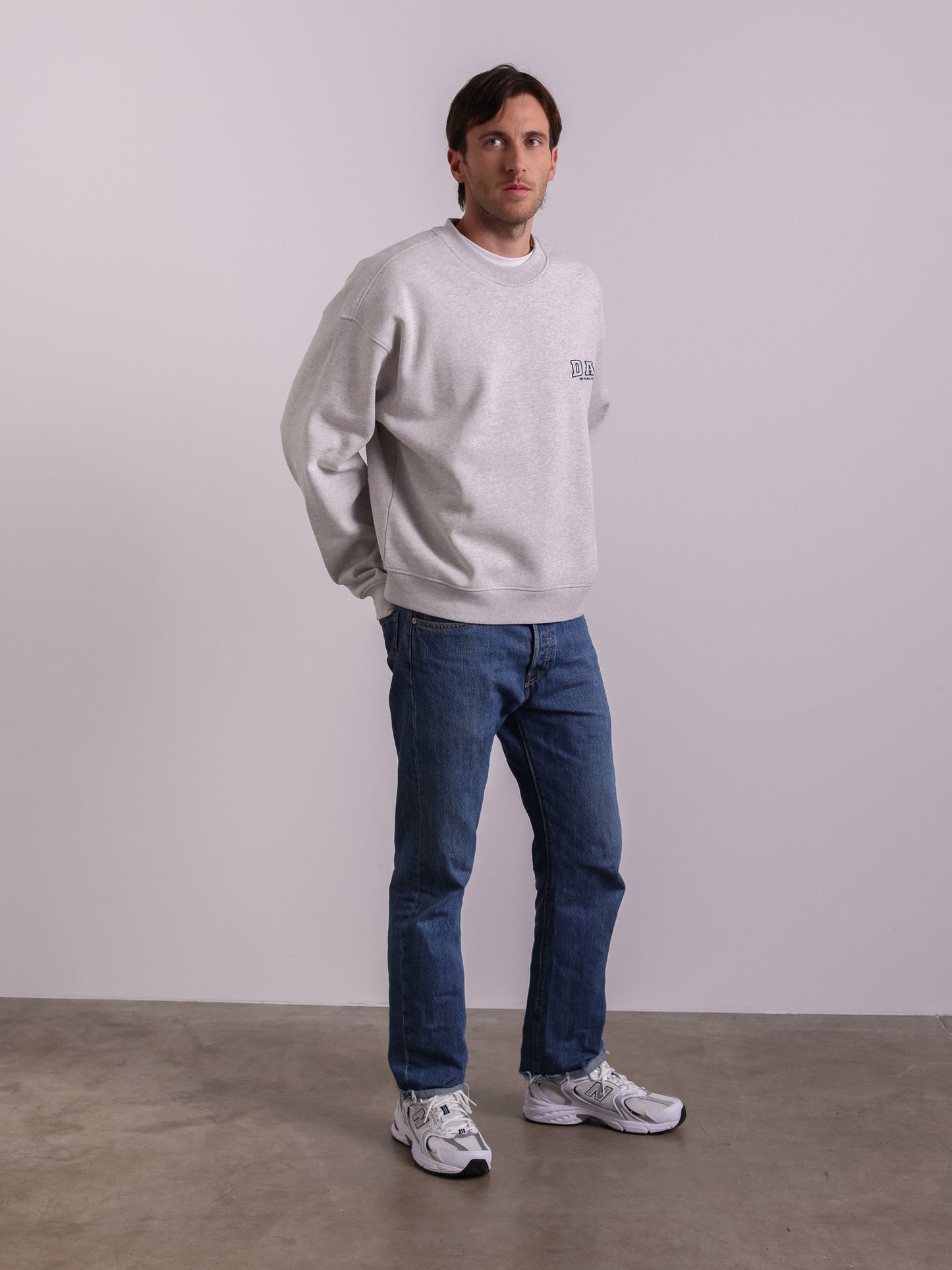 Famvibes Dad College Sweater grey