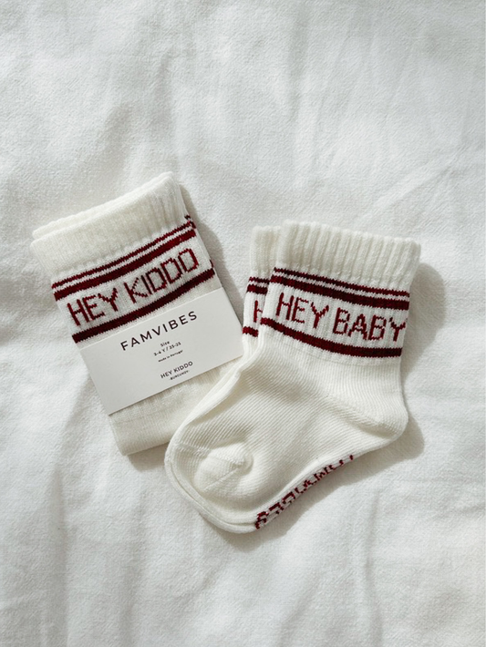 Famvibes HEY Baby Socken burgundy