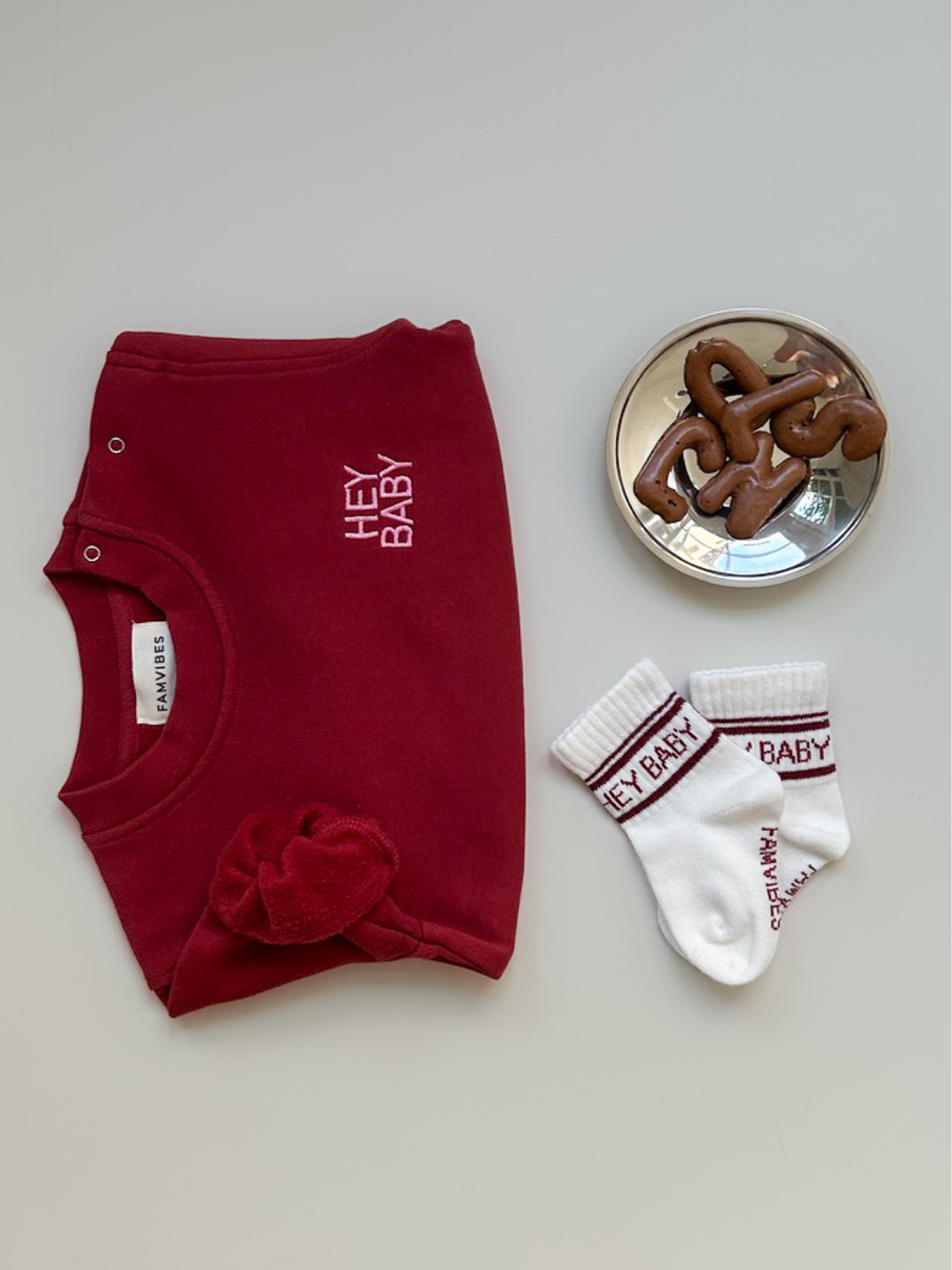 Famvibes HEY Baby Socken burgundy