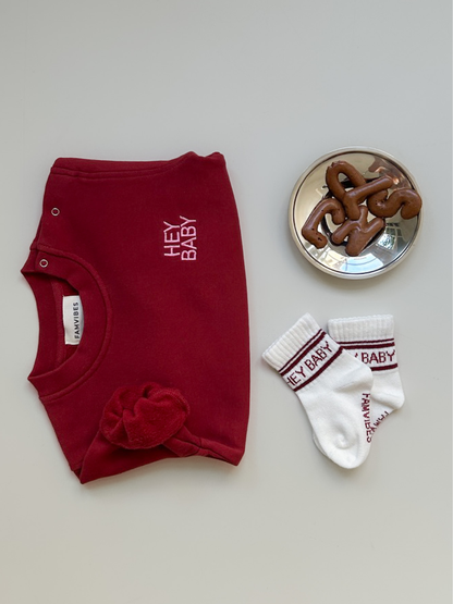 Famvibes HEY Baby Socken burgundy