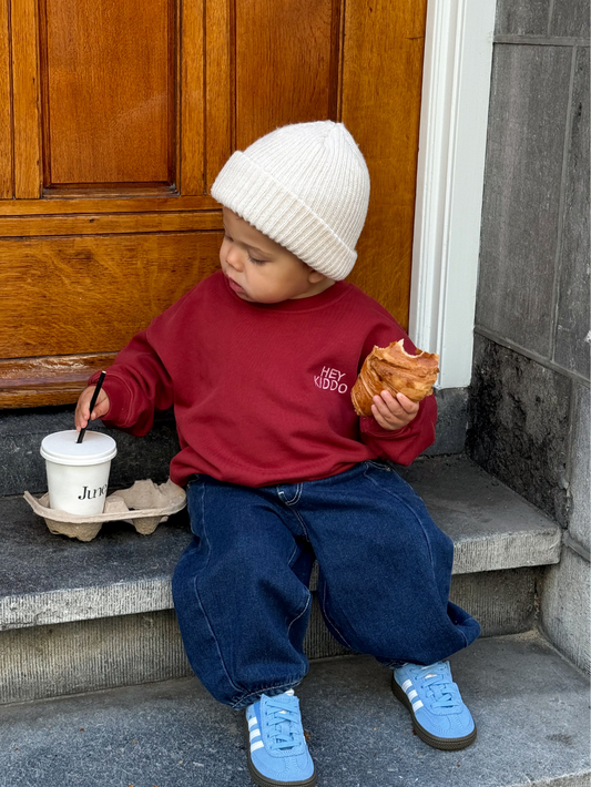 Famvibes HEY Kiddo Sweatshirt burgundy