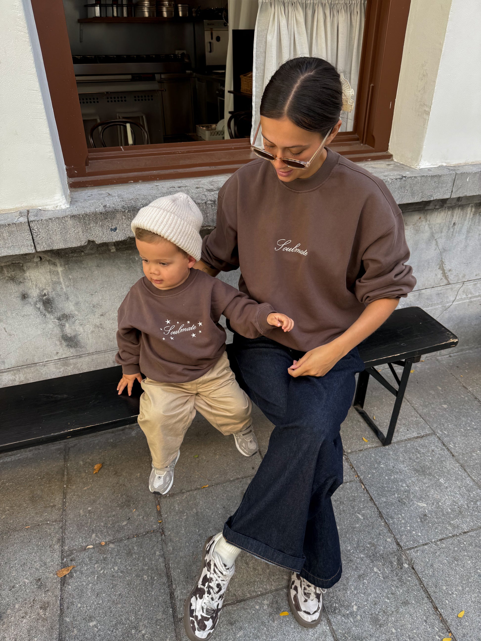 Famvibes Soulmate Sweatshirt Baby/Kids brown