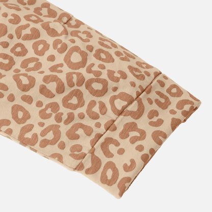 Cloby Jogginghose in Leopard Brown von der Seite