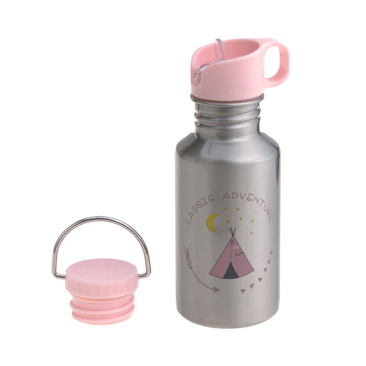 Edelstahl Kinder Trinkflasche 500 ml Adventure, Tipi