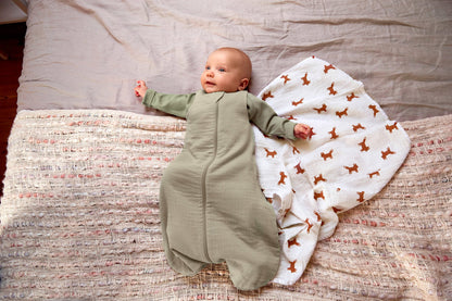 Lässig Baby Sommerschlafsack Tog 1 Bio Baumwolle, Oliv Maße