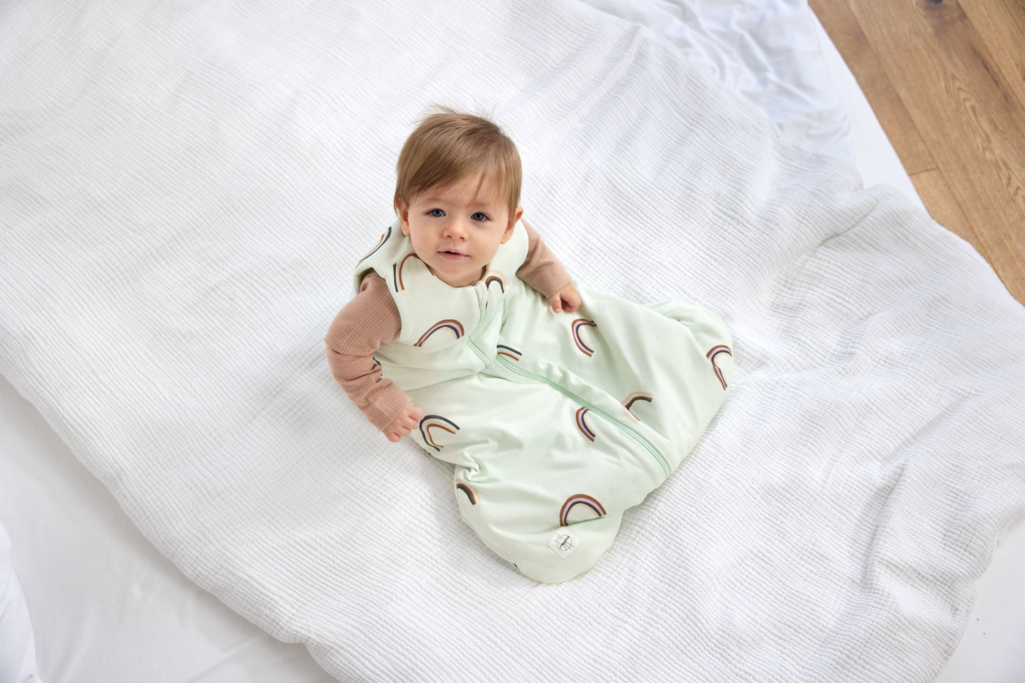 Lässig Babyschlafsack 2,5 TOG Regenbogen, Mint Detail Bild