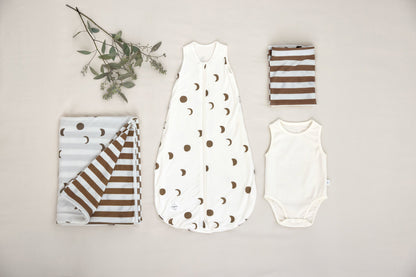Lässig Baby Schlafsack 0,5 TOG Mond, Milky Seitenansicht