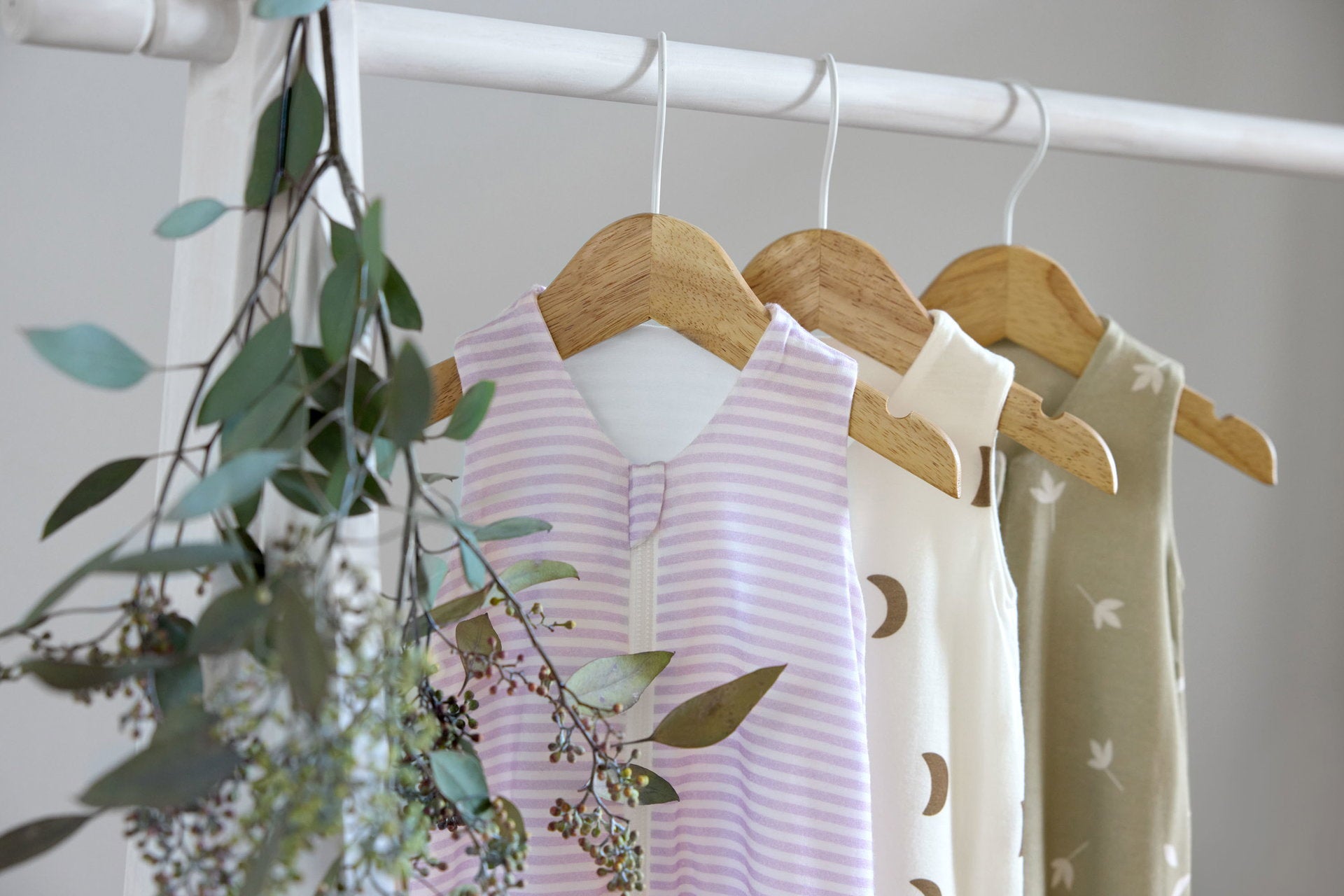 Lässig Baby Schlafsack 0,5 TOG Blätter, Oliv Detail Bild