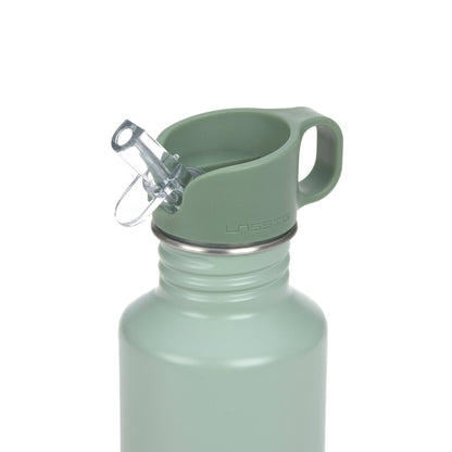 Lässig Edelstahl Kinder Trinkflasche 500 ml Unique, Grün Seitenansicht