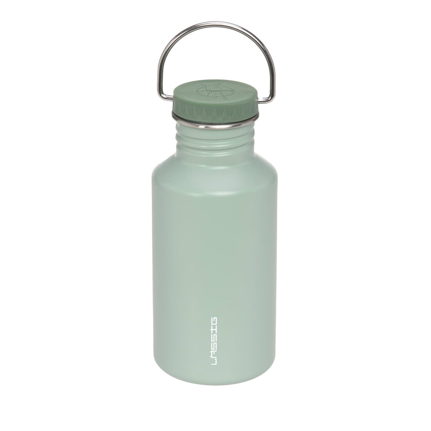 Lässig Edelstahl Kinder Trinkflasche 500 ml Unique, Grün Rückansicht