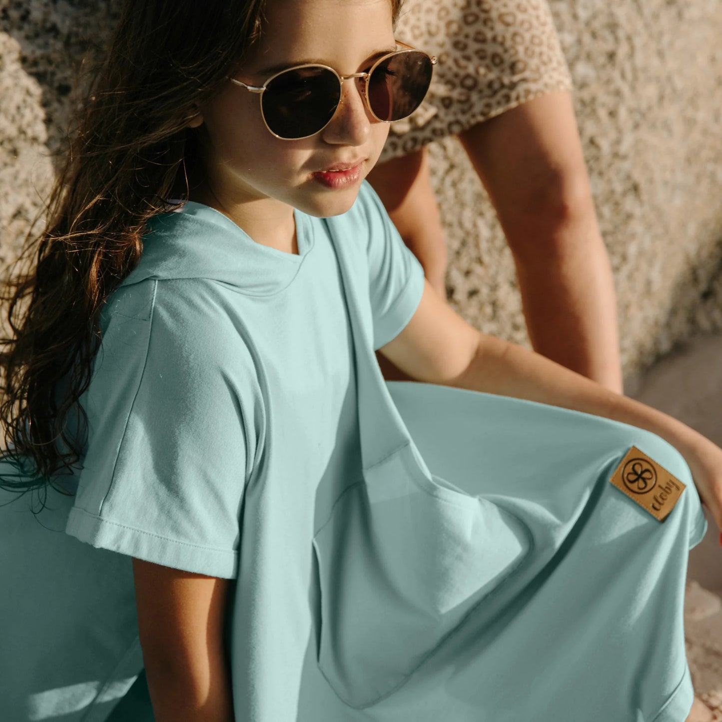 Cloby UV-Poncho in Sea Blue Detailansicht