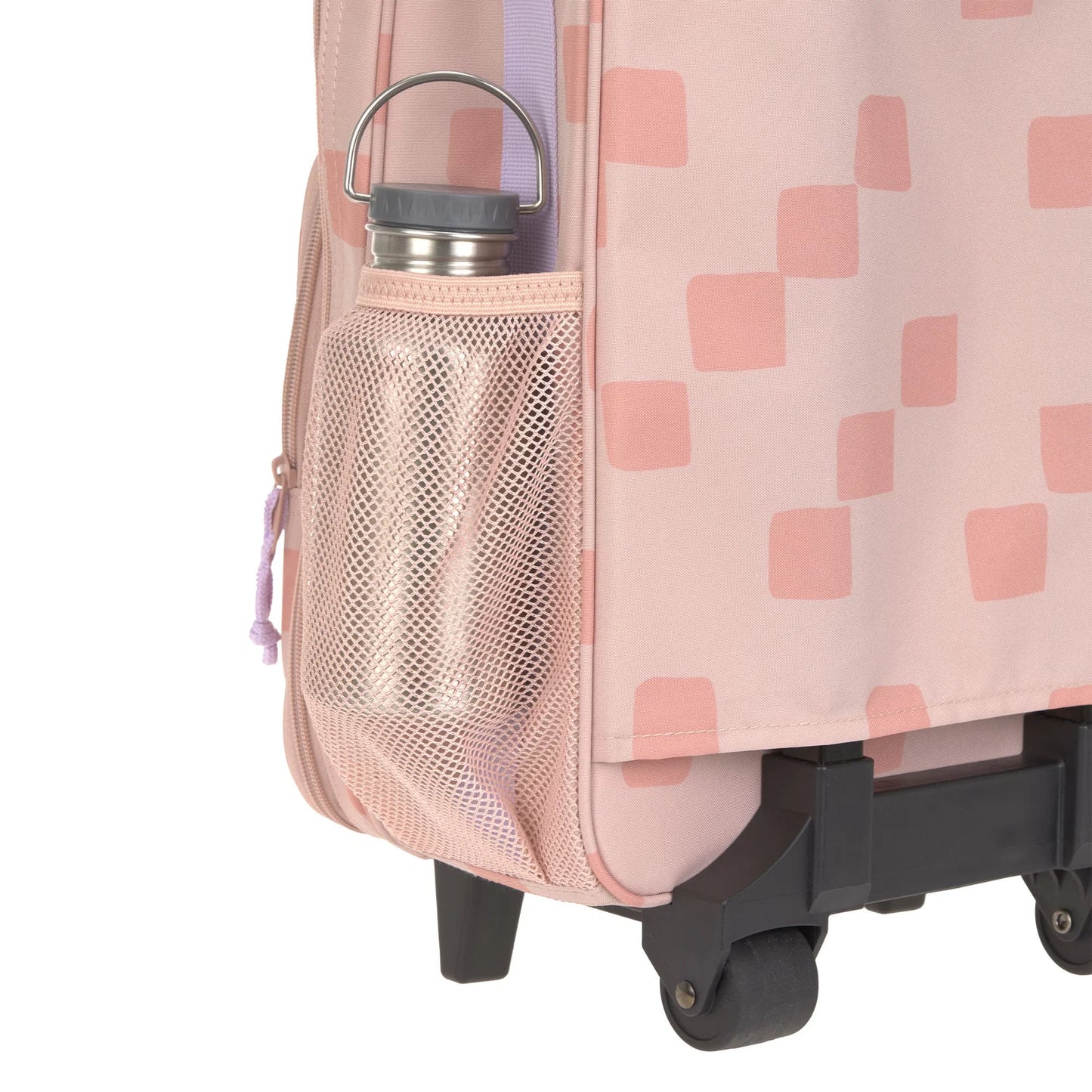 Lässig Kinderkoffer Rosa mit abnehmbaren Patches und Blumenmuster