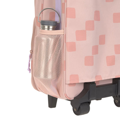 Lässig Kinderkoffer Rosa mit abnehmbaren Patches und Blumenmuster