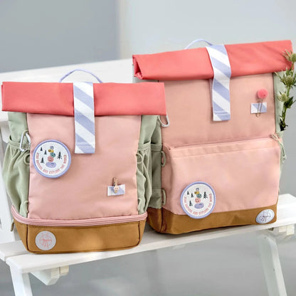 Kinderrucksack Sunny Explorer Rosa mit gepolsterten Schultergurten und Brustgurt
