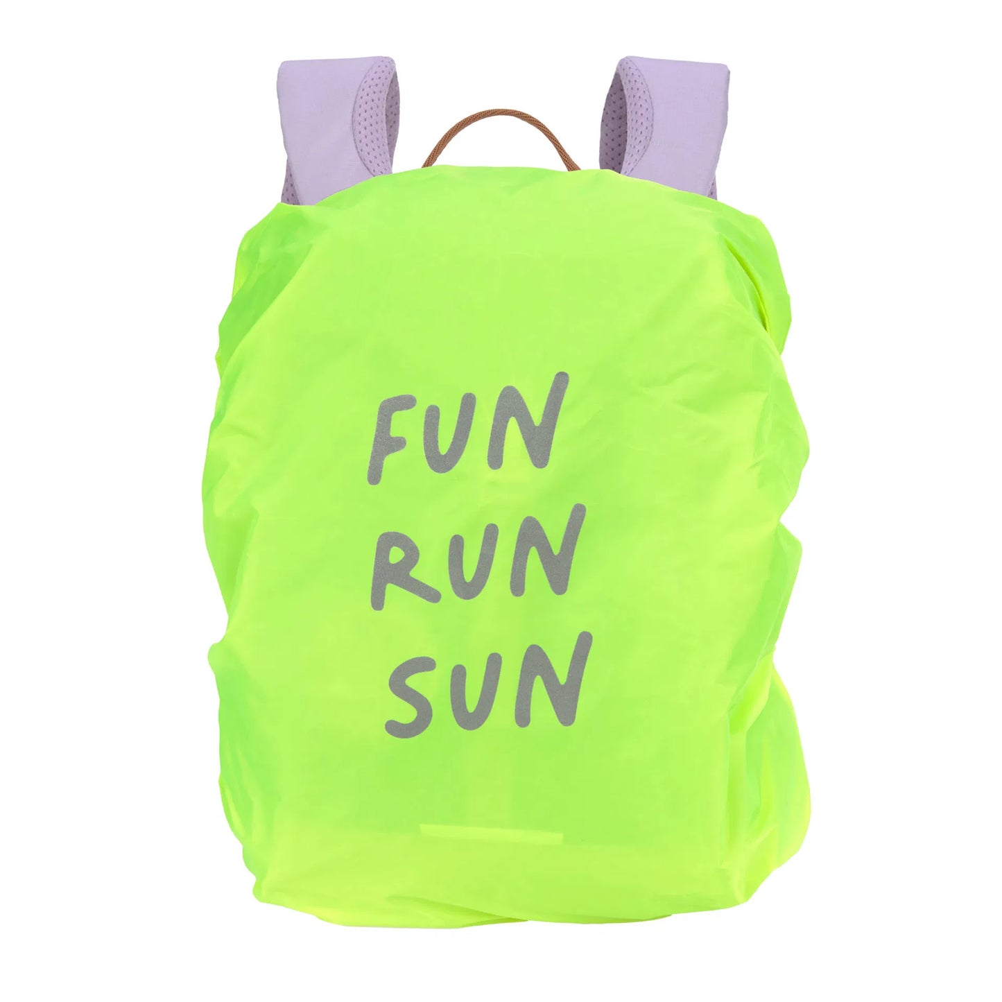Wanderrucksack Little Gang Lila mit gepolsterten Schultergurten und Brustgurt