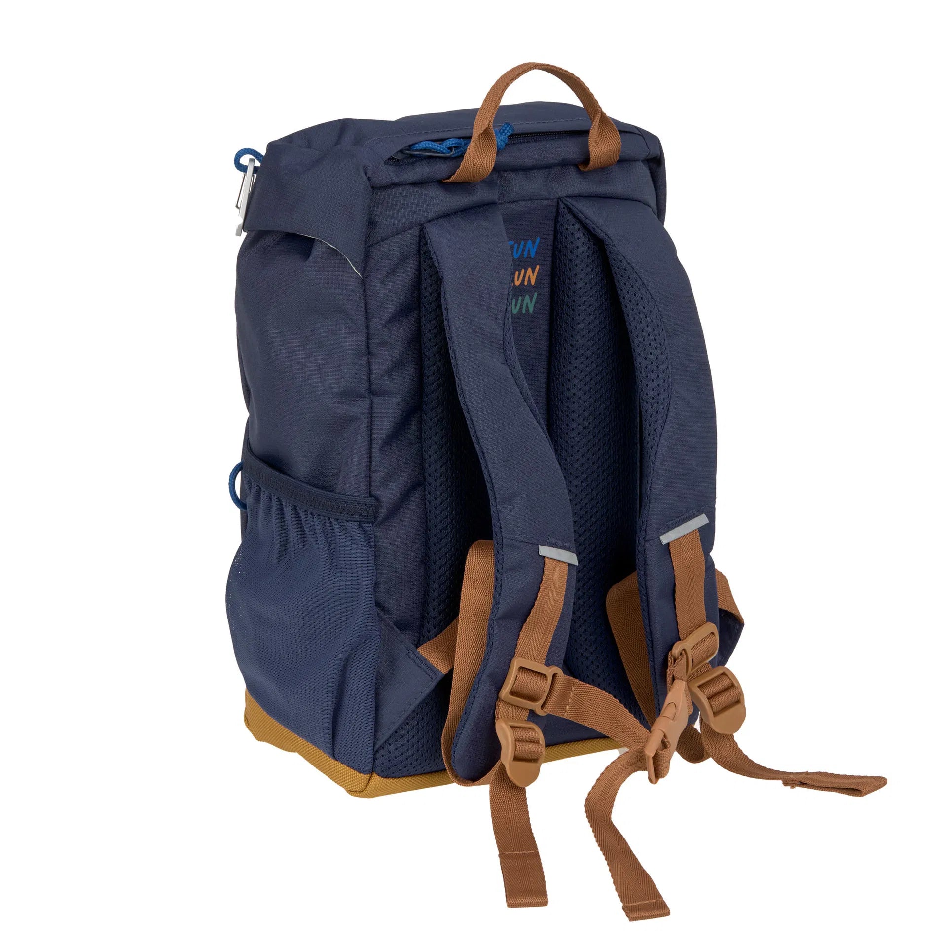 Wanderrucksack Little Gang Dunkelblau mit gepolsterten Schultergurten und Brustgurt
