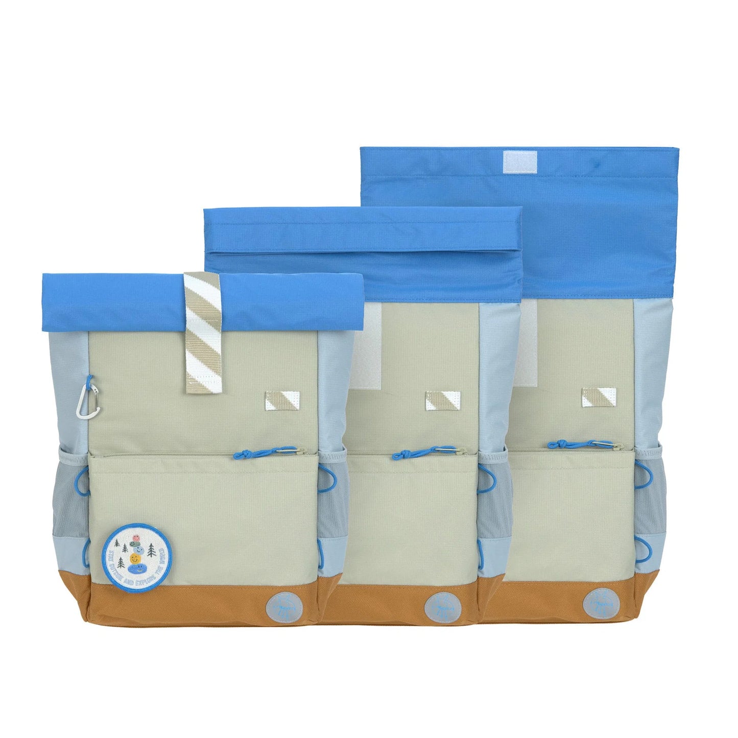Kinderrucksack Rolltop Sunny Explorer erweiterbares Volumen 12 bis 15 Liter
