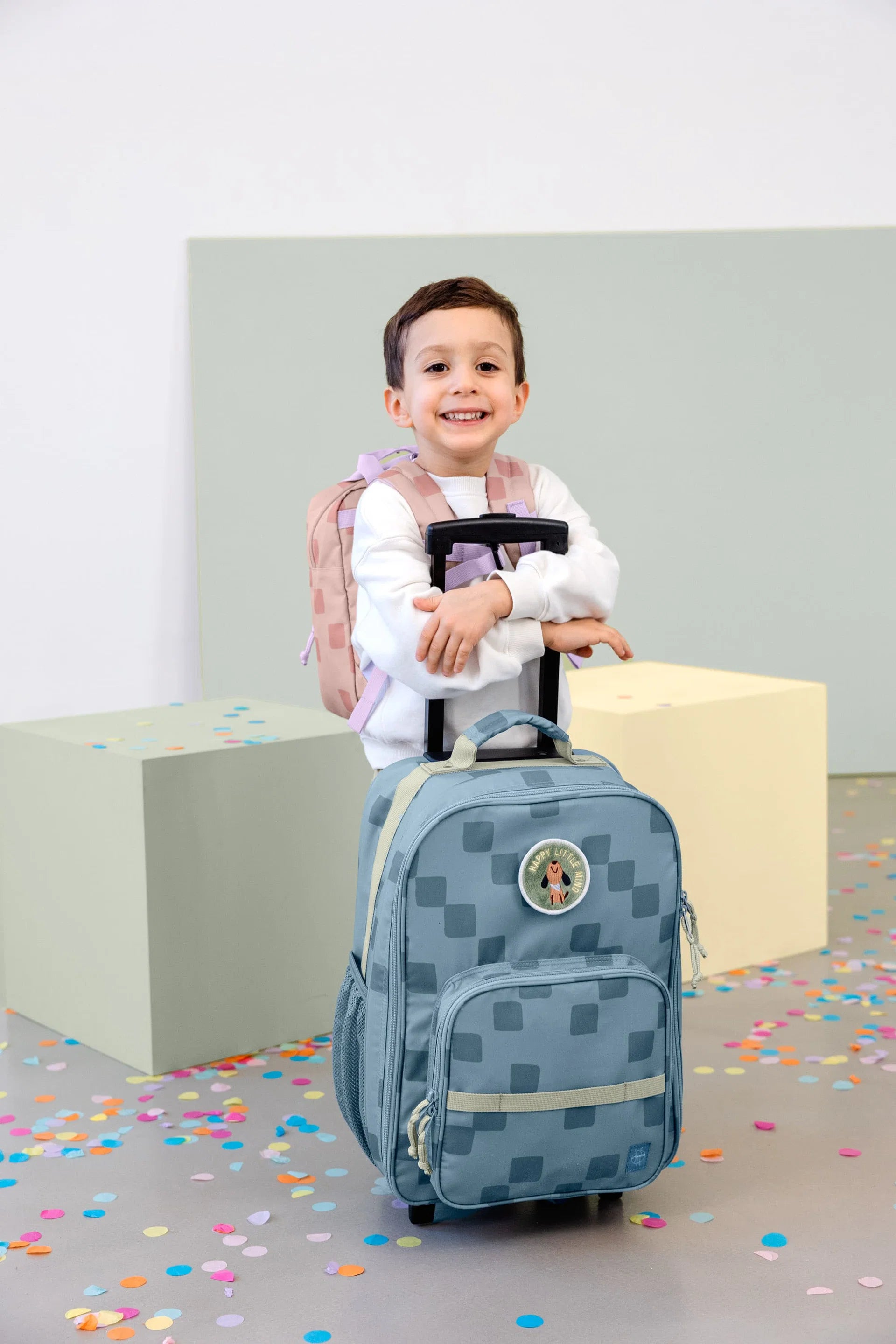 Lässig Kinderkoffer von der Seite