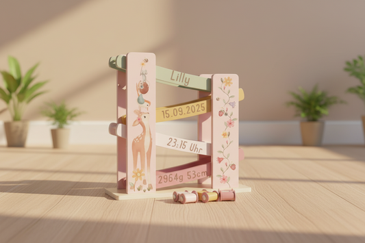 Little Dutch Rosa Rollerbahn Personalisierung Geburt Holz Fairy Garden