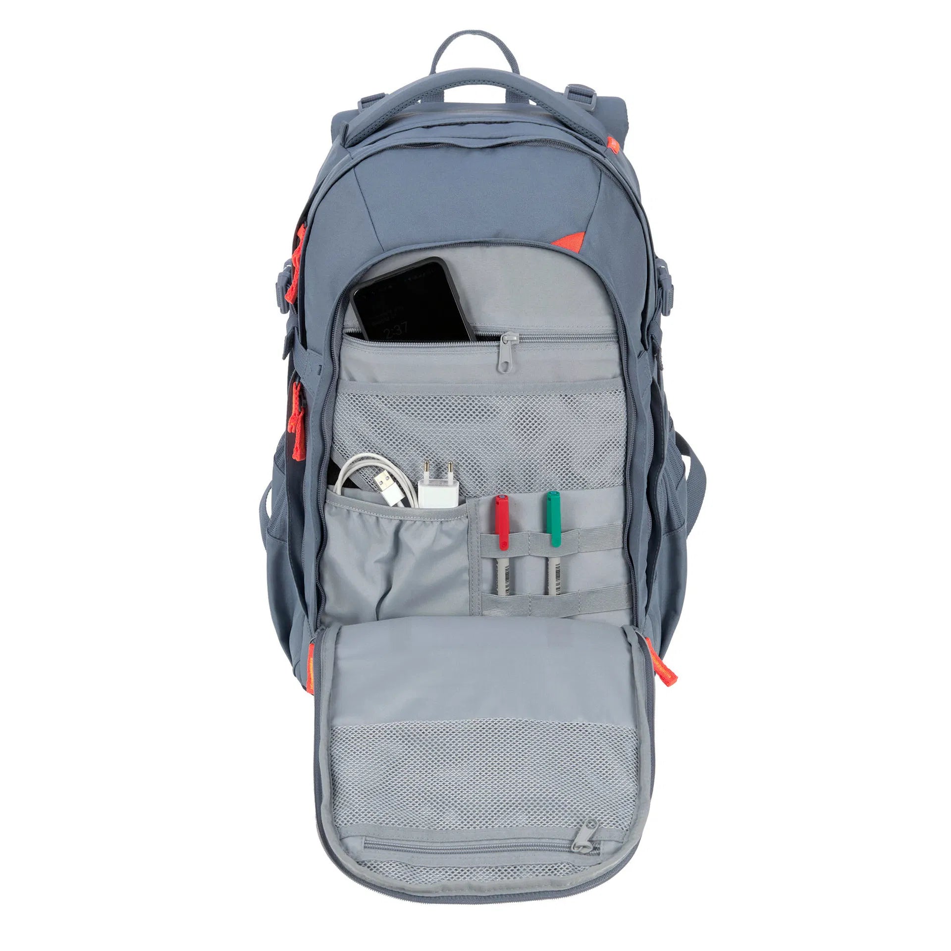 Lässig Schulrucksack Material Nahaufnahme