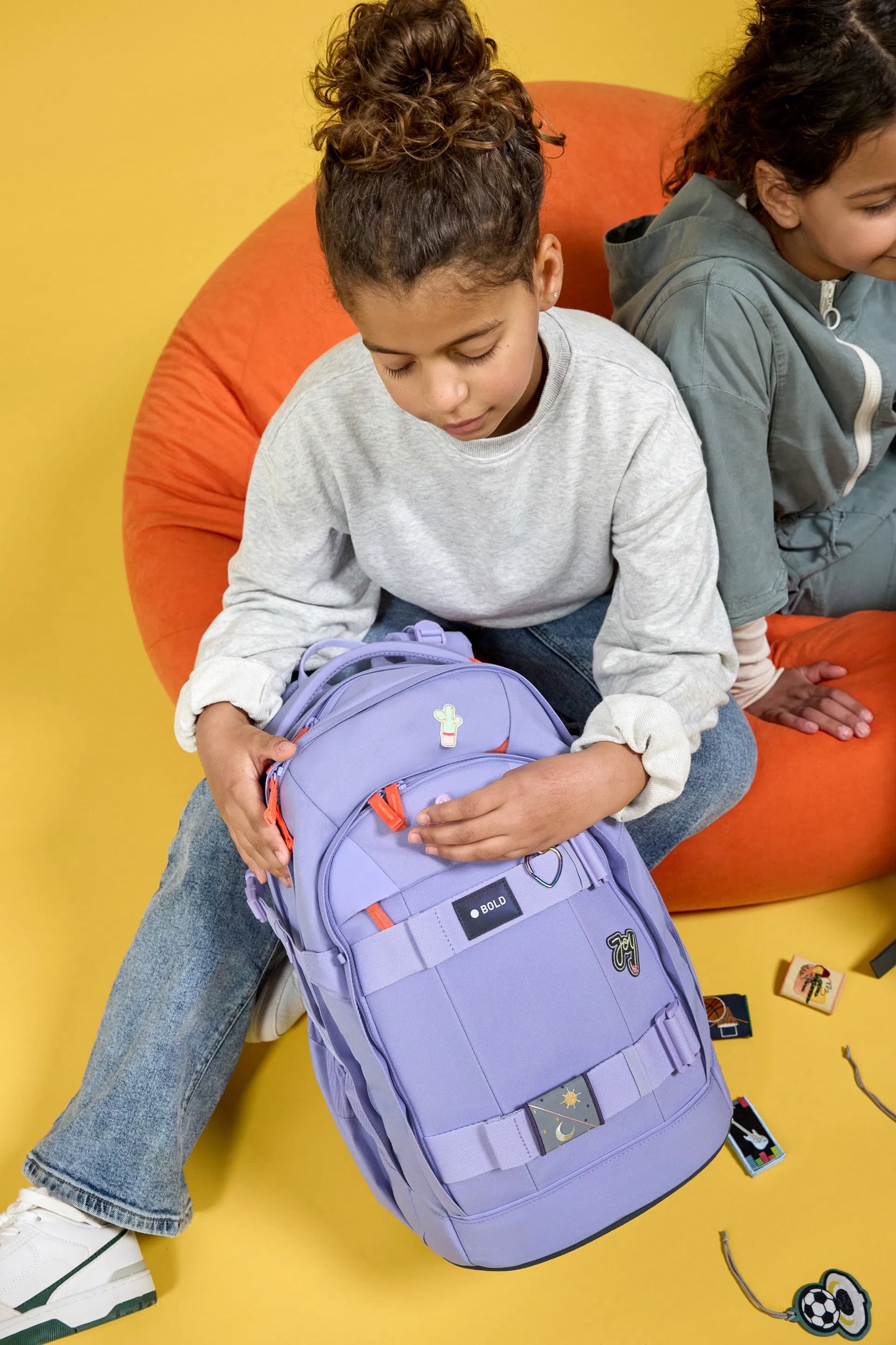 Lässig Schulrucksack - BOLD Origin, Lavendel Bild 12