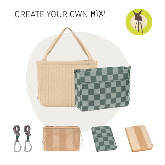 Lässig Shopper Bag MIX Beige Frontalansicht | einfachschoen