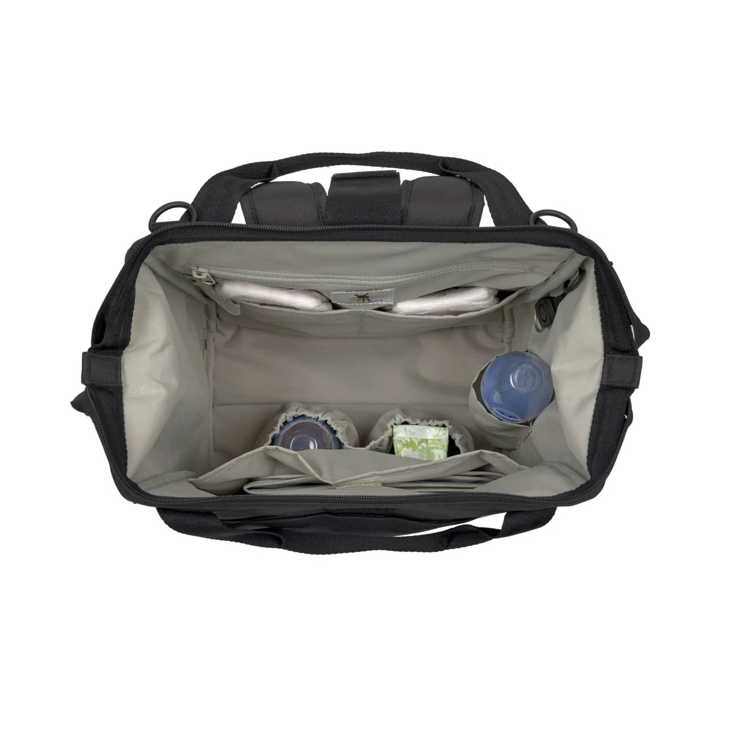 Lässig Wickelrucksack Goldie Up Green Label Schwarz mit Verpackung