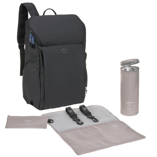Lässig Wickelrucksack Slender Up Backpack, Schwarz