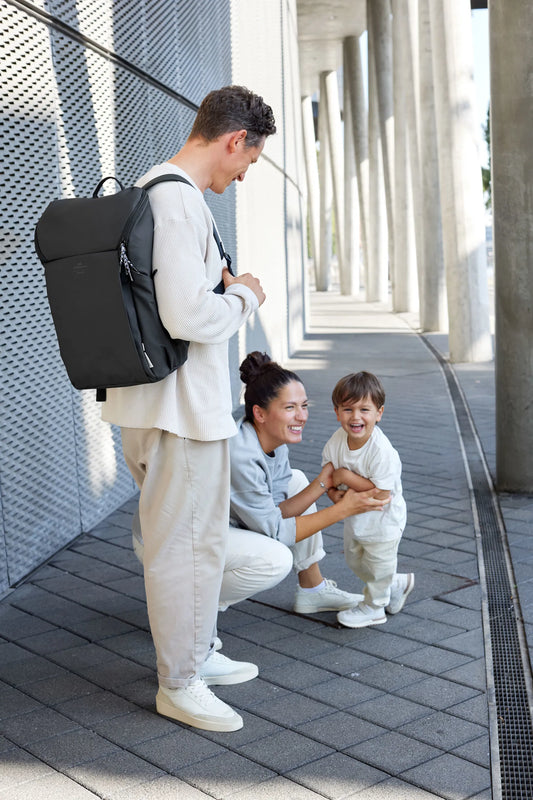 Lässig Wickelrucksack Slender Up Backpack, Schwarz Detailansicht