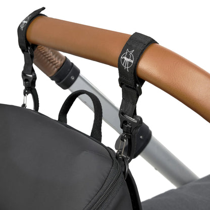 Lässig Wickelrucksack Slender Up Backpack, Schwarz Material Nahaufnahme