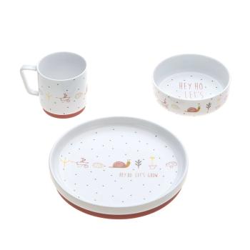 laessig Kindergeschirr Set Porzellan Schnecke