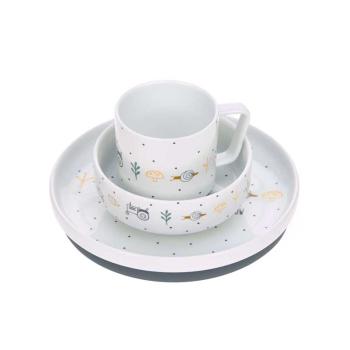 Lässig Kindergeschirr Set Porzellan Dish Set Garden Explorer Traktor Detailansicht