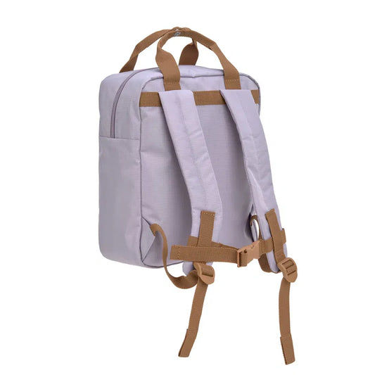 Lässig lila Kindergartenrucksack Square Detailansicht
