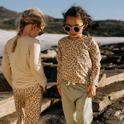 Cloby Langarmshirt in Sandy Beach Material Nahaufnahme