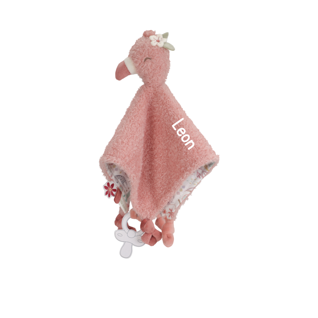Little Dutch Schmusetuch Flamingo Rosa Safari Friends Personalisiert