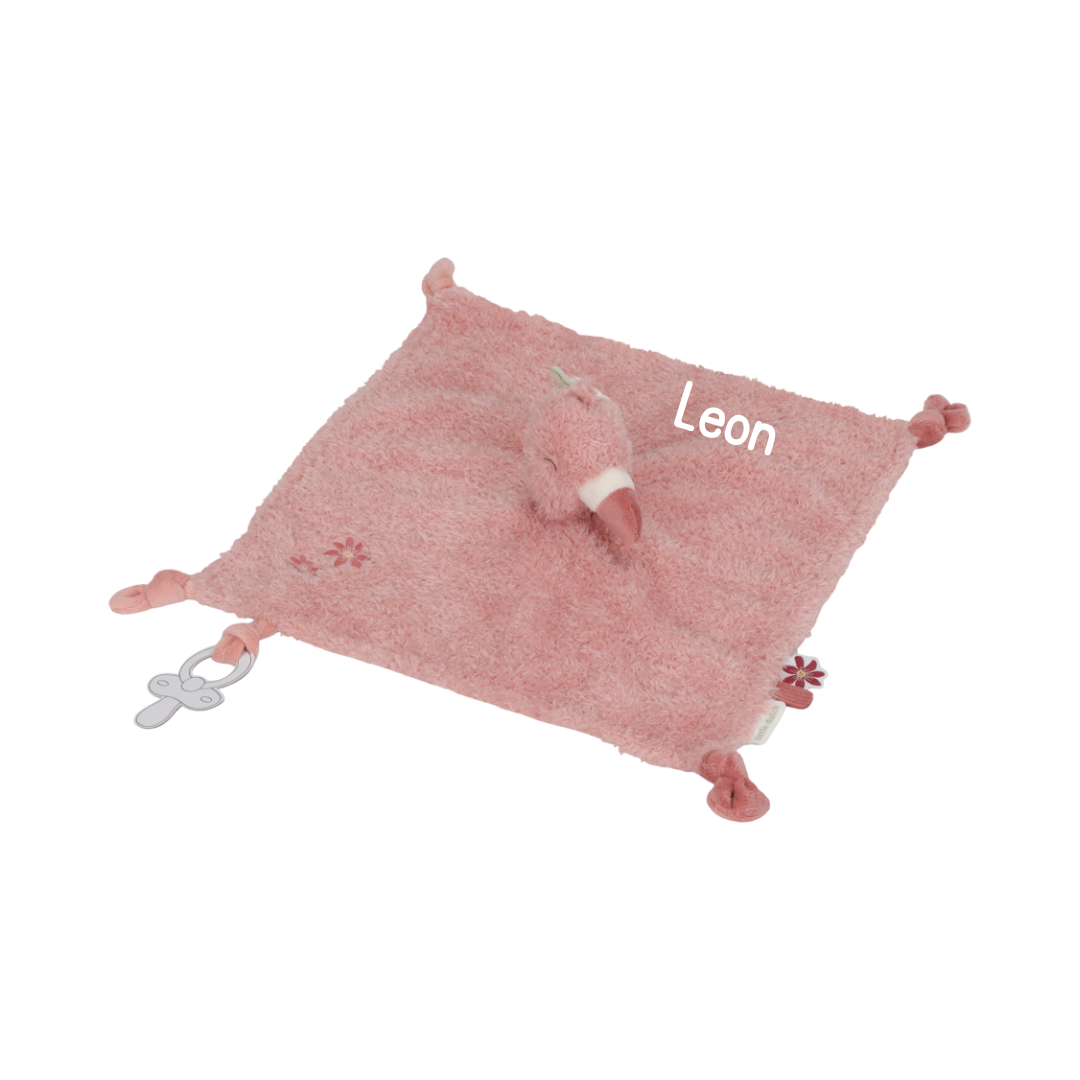 Little Dutch Schmusetuch Flamingo Rosa Safari Friends Personalisiert