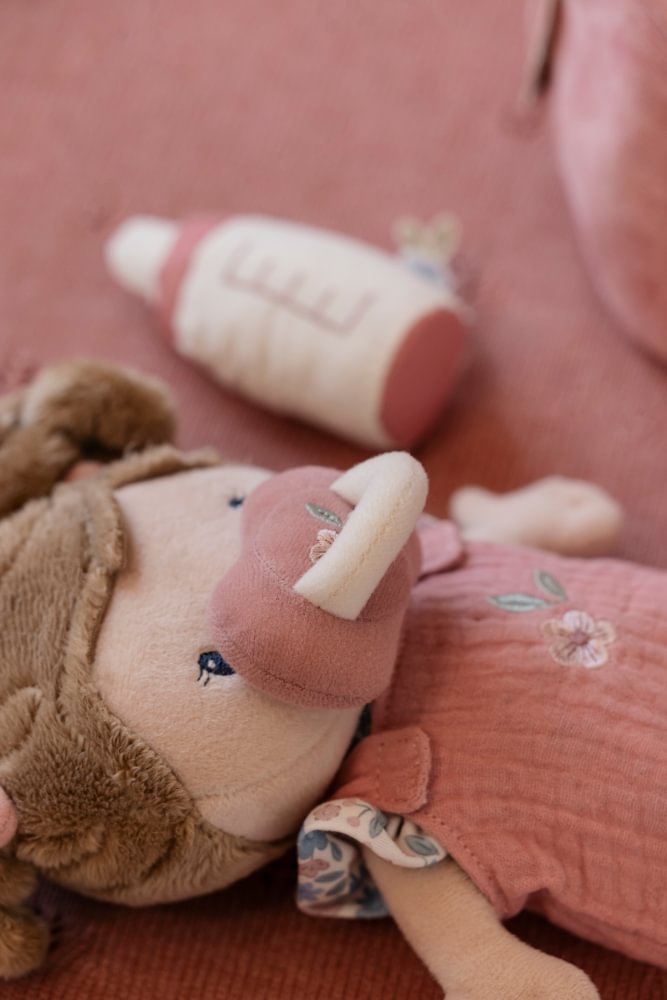 Little Dutch Babypuppe im Körbchen Rosa Personalisierung Name Lieferumfang