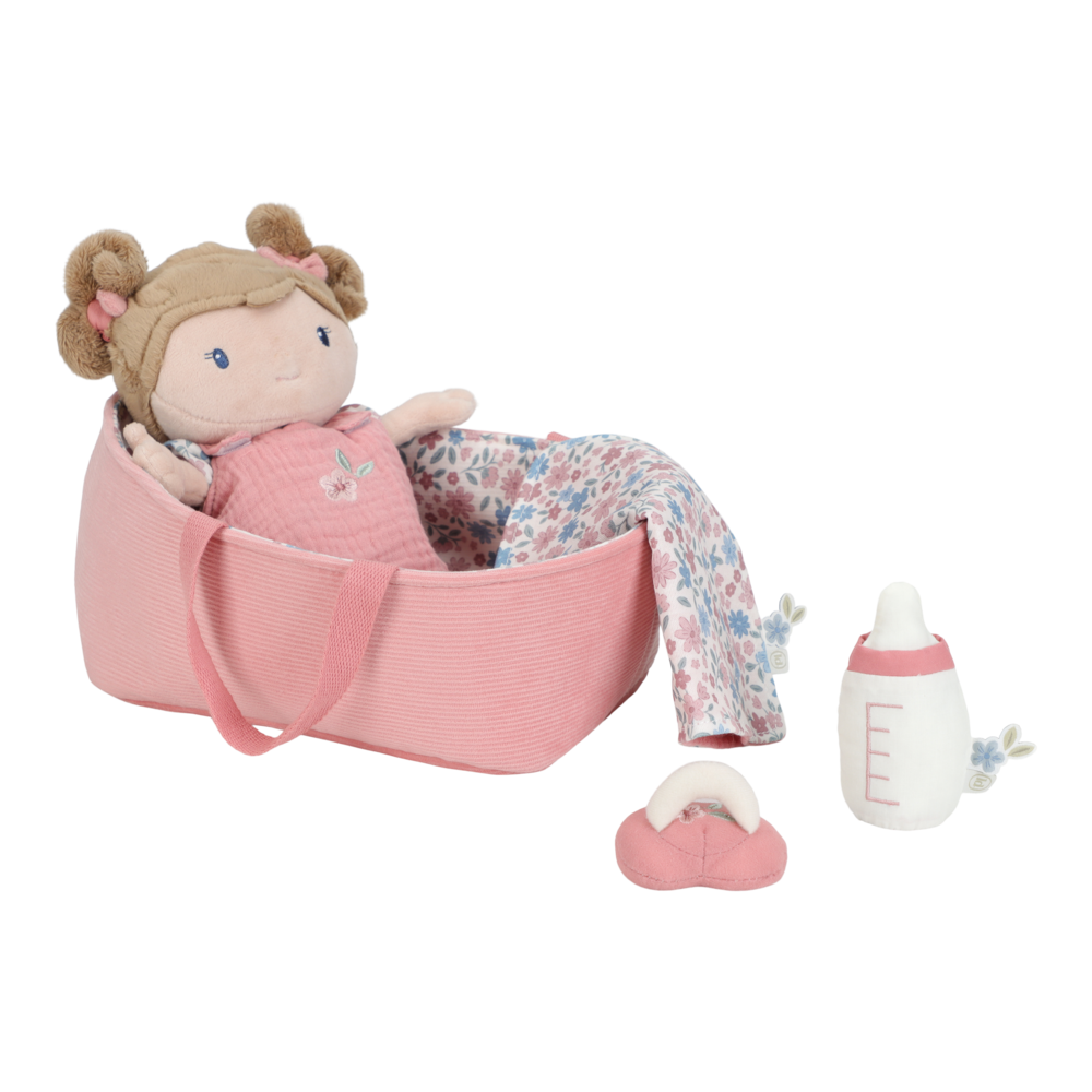 Little Dutch Babypuppe im Körbchen Rosa Personalisierung Name Detail 9