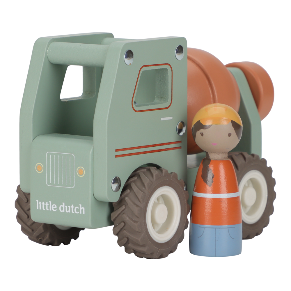 Little Dutch Betonmischer FSC Material Nahaufnahme