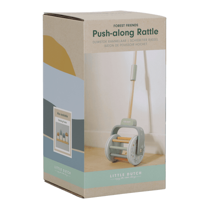 Little Dutch Blau Schiebetier Rassel Holz Forest Friends