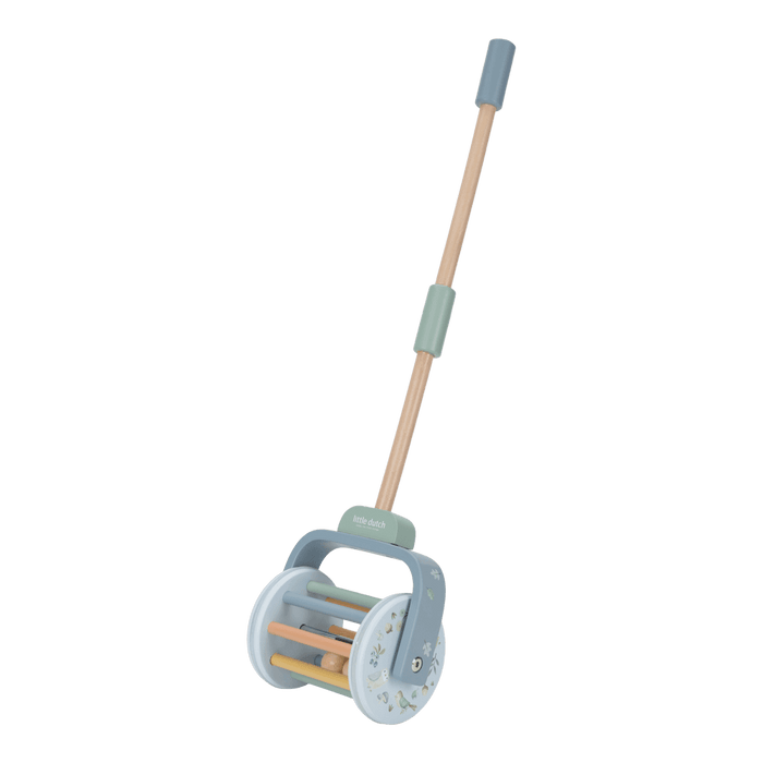 Little Dutch Blau Schiebetier Rassel Holz Forest Friends