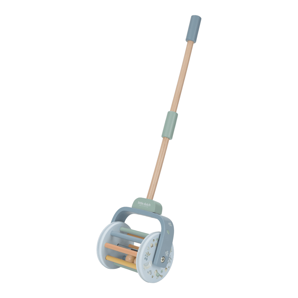 Little Dutch Blau Schiebetier Rassel Holz Forest Friends