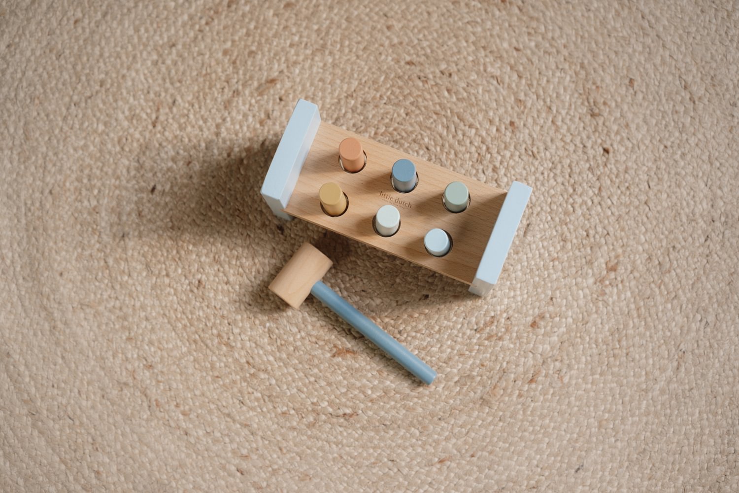 Little Dutch Blaue Hammerbank Personalisierung Geburt Forest Friends Funktionen Detail