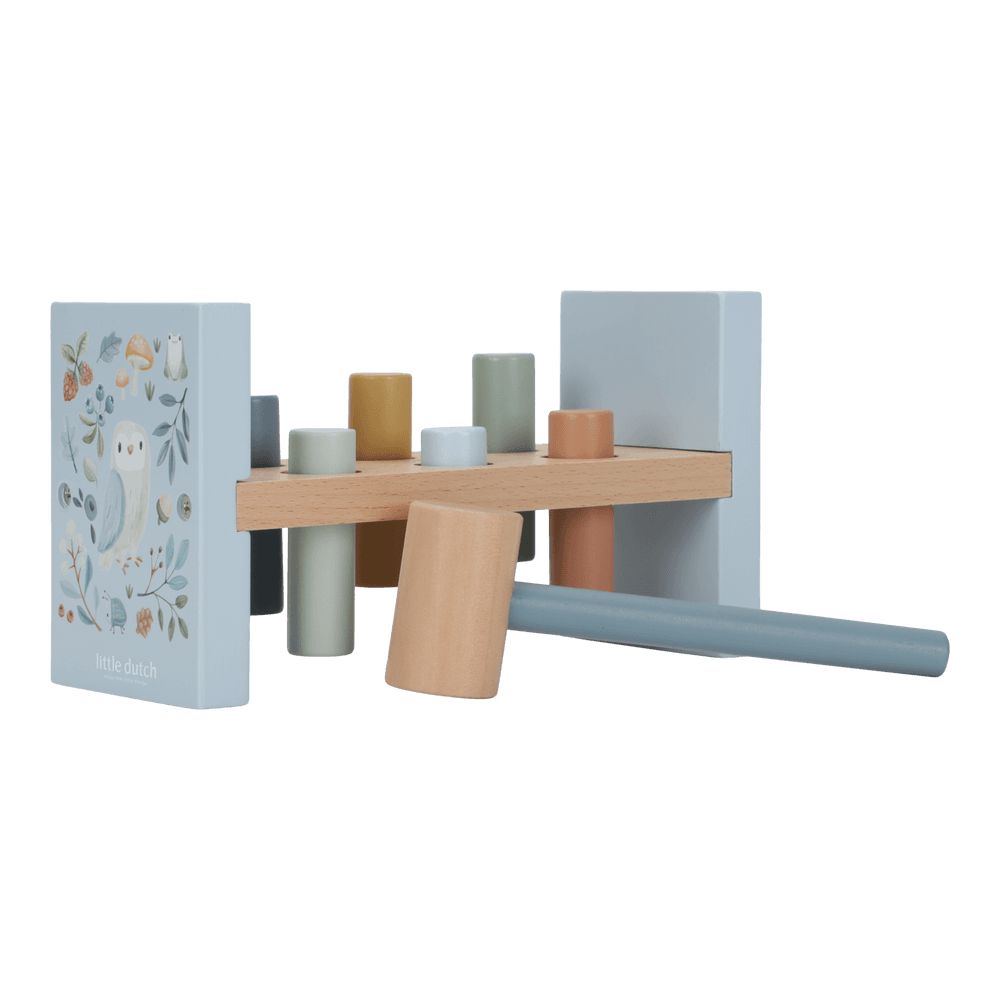 Little Dutch Blaue Hammerbank Personalisierung Geburt Forest Friends Detail 9