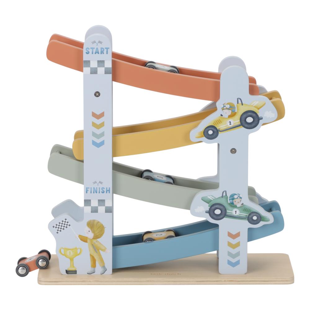 Little Dutch Blaue Holzautobahn Holz Autos