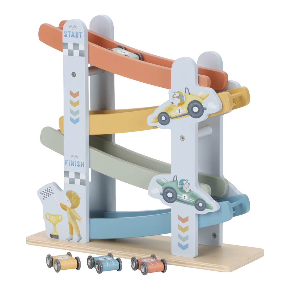 Little Dutch Blaue Holzautobahn Holz Autos