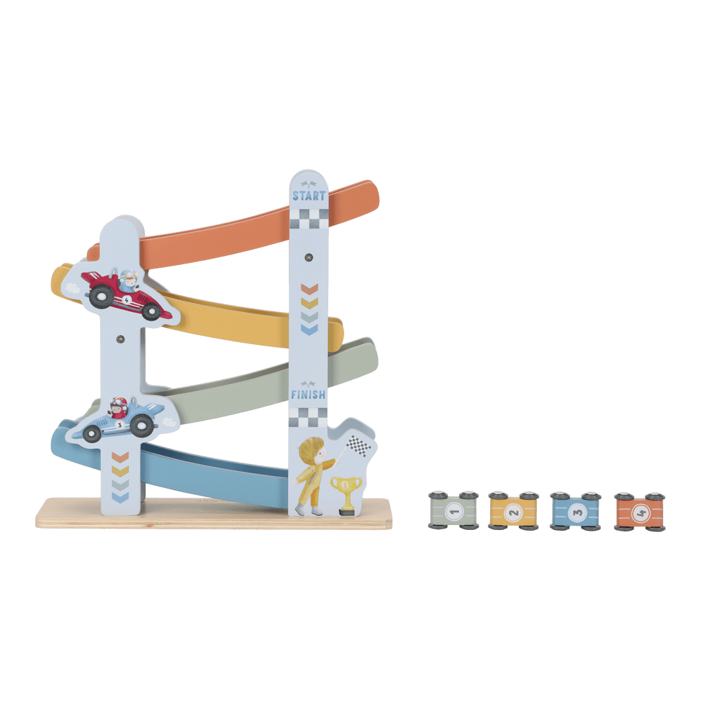 Little Dutch Blaue Holzautobahn Holz Autos